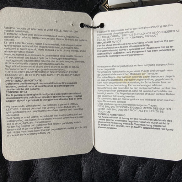 Vintage Vera Pelle Italian Real Genuine Leather Warm Jacket size M - Picture 15 of 15